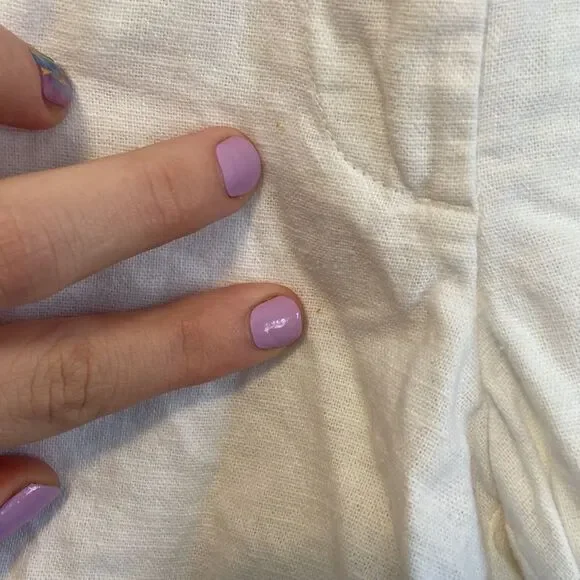 J. Crew White Partial Linen Scalloped Edge Hem Shorts Size 8 - Picture 4 of 8